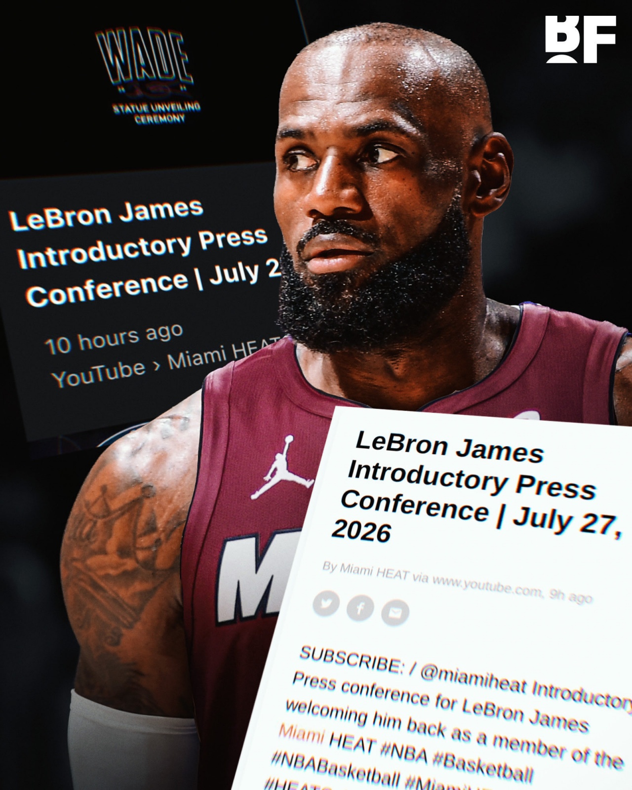 热火官方乌龙:预发布詹姆斯发布会后撤下,ESPN播客再炒“詹库联手”