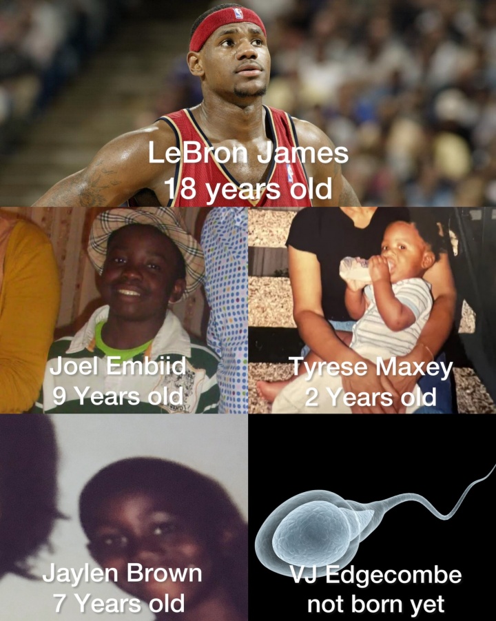 2003年詹姆斯进NBA 76人潜在首发中一人还未出生