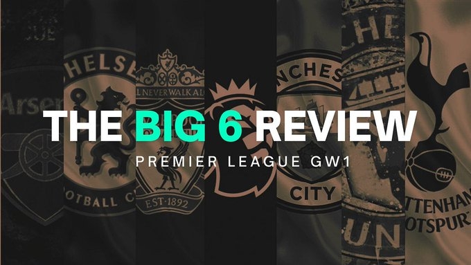 英超Big6首轮战绩：枪|车|城开门红 利物浦绝平 曼联爆冷热刺惨败